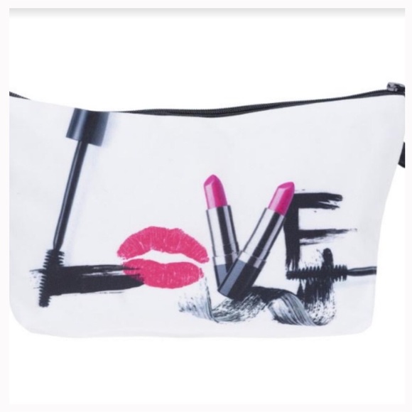 LOVE Pouch ❤️ Makeup Bag Lipstick Mascara💋💄 - Picture 4 of 5
